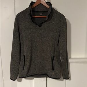 Eddie Bauer Gray V-Neck Sweater